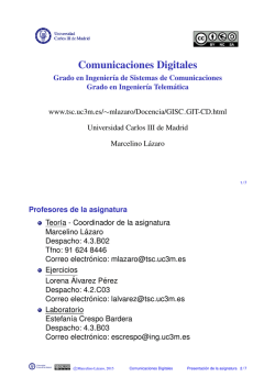 Comunicaciones Digitales - Universidad Carlos III de Madrid