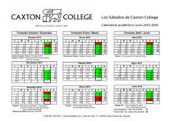 calendario académico - `Los sábados de Caxton College`