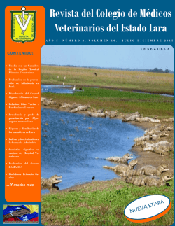 Revista del Colegio de Médicos Veterinarios del Estado Lara