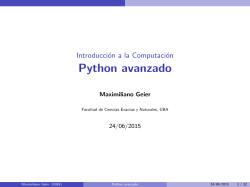 Introducción a la Computación 0.5em Python avanzado