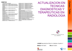 actualizacion en tecnicas diagnosticas y terapeuticas en radiologia