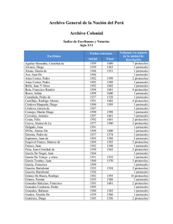 Índice de Escribanos y Notarios Siglo XVI