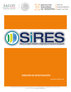 SiRES - Instituto Nacional de Geriatría