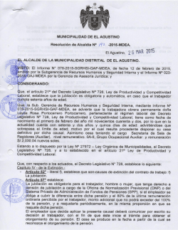 Ï1 -2015-MDEA. - Municipalidad de El Agustino