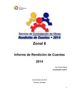 Zonal 6 - Servicio de Contratación de Obras