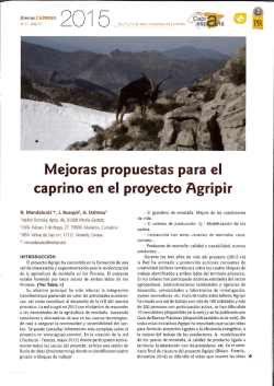 Mejoras propuestas para el caprino en el proyecto Agripir