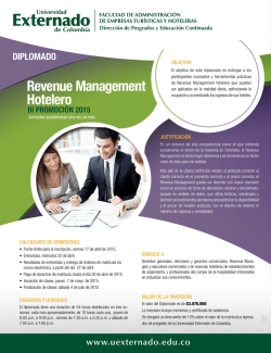 Revenue Management Hotelero - Universidad Externado de Colombia