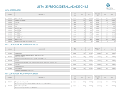 LISTA DE PRECIOS DETALLADA DE CHILE