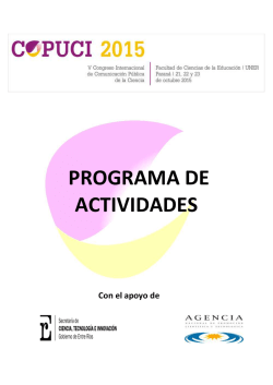 COPUCI 2015 &ndash; Program