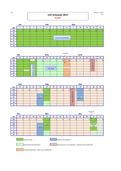 LHC Schedule 2017 - LHC commissioning