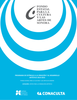 Descargar convocatoria - Instituto Sonorense de Cultura