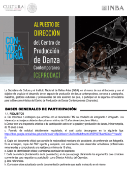 Read more - Coordinación Nacional de Danza