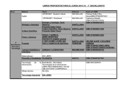 LIBROS DEFINITIVOS PARA EL CURSO 2015