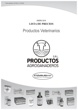 Veterinaria - DICIEMBRE .cdr - Productos Agroganaderos SRL