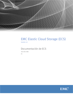 EMC Elastic Cloud Storage (ECS) 2.0 Documentación de ECS