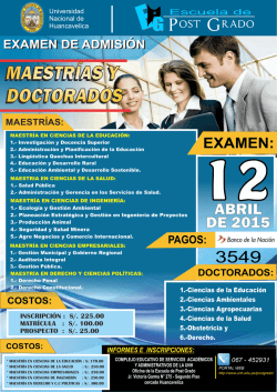 POST GRADO.cdr - Universidad Nacional de Huancavelica