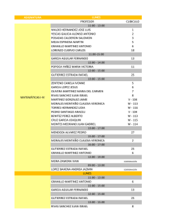 Horarios PIA - CCH Oriente