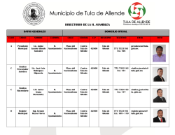 directorio de la h. asamblea - Tula de Allende, Hidalgo :: Gobierno