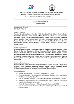 PRIMERA CIRCULAR - Oportunidades Internacionais