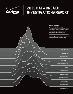 Verizon Data Breach Investigation Report 2015