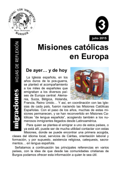 3- Misiones Católicas en Europa