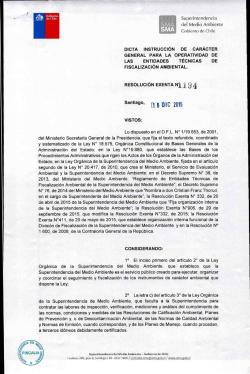 R.E. 1194/ 2015 SMA - Superintendencia del Medio Ambiente