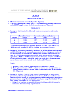 OPCIÓN A PREGUNTAS TEÓRICAS 1. El entorno empresarial