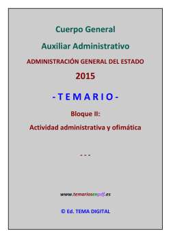 Temario Bloque II: Actividad admtva. y ofimática - 12 temas