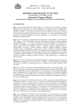 Armando Vargas Mujica - Gobierno Autónomo Municipal de