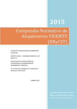 Compendio Normas Alojamientos CHUBUT (Modif