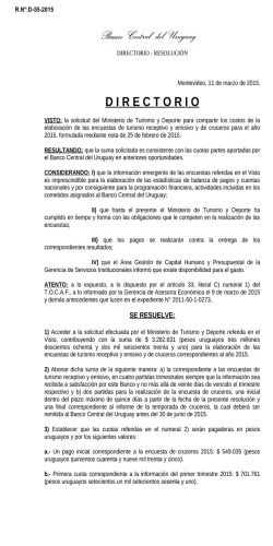 RESOLUCIONES ACTA 3199 - Banco Central del Uruguay