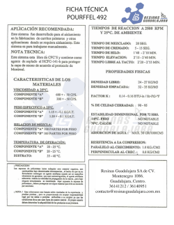 ESPUMA 492 FICHA TECNICA