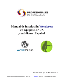 Manual de instalación Wordpress en equipos LINUX y en