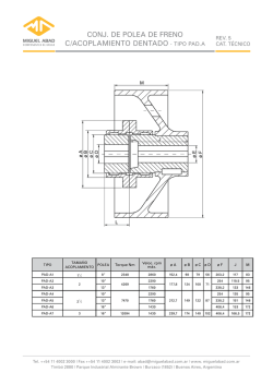 CONJ. de POLeA de FReNO C/ACOPLAMIeNTO
