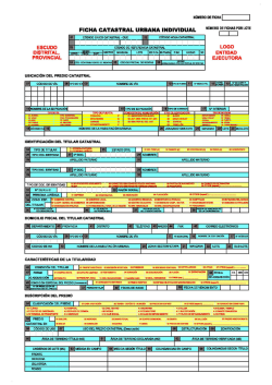 FICHA CATASTRAL URBANA INDIVIDUAL "Ú"E“°É`É°RL°TE