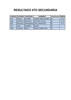 RESULTADO 4TO SECUNDARIA