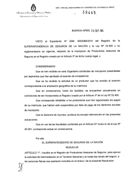 39445 - Superintendencia de Seguros de la Nación