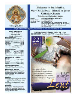February 22, 2015 - St. Martha Catholic Church
