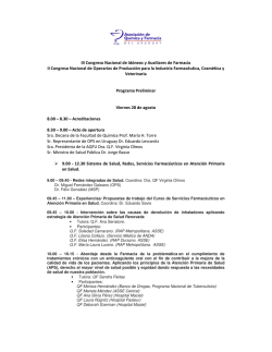 Programa Preliminar - Asociación de Quimica y Farmacia del Uruguay