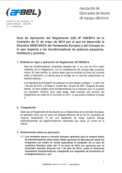 Guía de AFBEL a la Aplicación del Reglamento (UE)