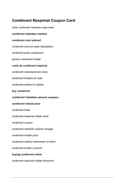 Combivent Nebule Drug Study Scribd - Is There A