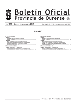 Boletín Oficial da Provincia de Ourense