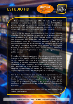 Nos complace informarles que diMar TV Studio v WIP TV han