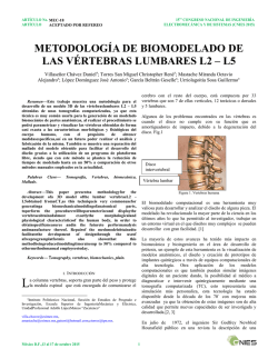 metodología de biomodelado de las vértebras lumbares l2 – l5