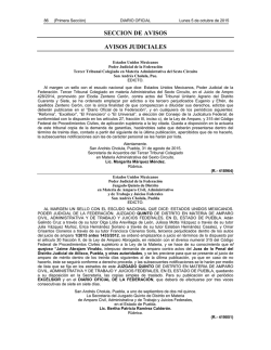 SECCION DE AVISOS AVISOS JUDICIALES