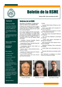 Boletín 469 - Real Sociedad Matemática Española