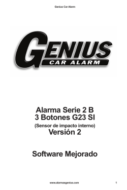 Alarma Serie 2 B 3 Botones G23 SI Versión 2 Software Mejorado