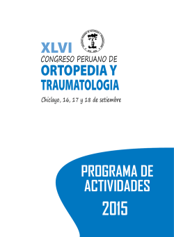 Programa Científico Final - Sociedad Peruana de Ortopedia y