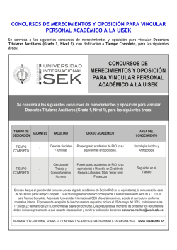 bases generales del concurso de méritos y oposición