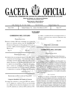 gaceta oficial - Secretaría de Gobierno